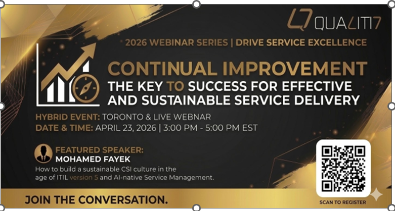 Hybrid Toronto/Webinar - Continual Improvement - The key to success for effective and sustainable service delivery